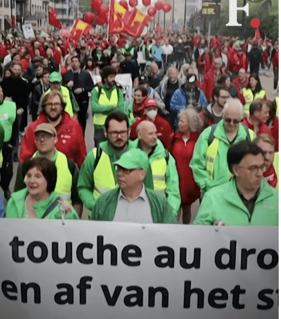 Belgium forrong -Több ezren tüntettek a kormány megszorításai ellen